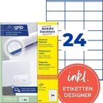 AVERY Zweckform 3475 Adressaufkleber (2.400 Klebeetiketten, 70x36mm auf A4, Papier