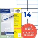 AVERY Zweckform 3653 Adressaufkleber (1.400 Klebeetiketten, 105x42,3mm auf A4, Papier