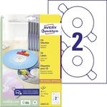 AVERY Zweckform L6043-25 selbstklebende CD-Etiketten (50 blickdichte CD-Aufkleber,