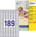 Avery L4731REV-25 Abl&ouml;sbare Mini-Laseretiketten ( 189 pro Blatt, 25,4 x 10 mm) 4725