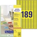AVERY Zweckform L6037-20 Gelbe Etiketten (3.780 Aufkleber, 25,4x10mm auf A4, wieder