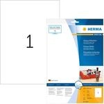 HERMA 8895 Hochglanz Etiketten f&uuml;r Inkjet Drucker, 10 Blatt, 210 x 297 mm, 1 pro A4