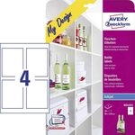 AVERY Zweckform MD4001 Flaschenetiketten (120x90 mm auf DIN A4, selbstklebend,