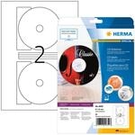 HERMA 4850 CD DVD Etiketten inkl. Zentrierhilfe f&uuml;r Inkjet Drucker, 25 Blatt, &Oslash; 116