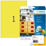HERMA 5148 Farbige Etiketten neon gelb, 20 Blatt, 210 x 297 mm, 1 pro A4 Bogen, 20