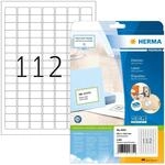 HERMA 4334 Universal Etiketten, 25 Blatt, 25,4 x 16,9 mm, 112 pro A4 Bogen, 2800