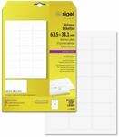 SIGEL Adress Etiketten 63,5 x 38,1 mm 525 Etiketten | LA320, Selbstklebend und