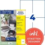 AVERY Zweckform 6124 Universal Etiketten (40 Klebeetiketten, 105x148 mm auf A4,