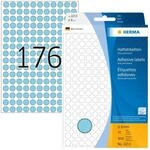 HERMA 2213 Punktaufkleber Klebepunkte blau, 5632 St&uuml;ck, &Oslash; 8 mm, 176 pro Bogen,