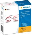 HERMA 4886 Nummernetiketten Zahlen 0-999, doppelt, 2000 St&uuml;ck, 22 x 10 mm,