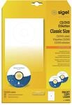 SIGEL CD DVD Etiketten ClassicSize blickdicht 50 Etiketten | LA525, Mit Zentrierhilfe