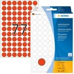HERMA 2236 Punktaufkleber Klebepunkte leuchtrot, 1848 St&uuml;ck, &Oslash; 13 mm, 77 pro Bogen,