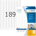 HERMA 10900 Power Etiketten, 25 Blatt, 25,4 x 10 mm, 189 pro A4 Bogen, 4725 St&uuml;ck,