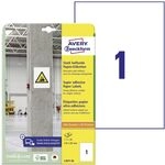 AVERY Zweckform L7877-20 Stark haftende Etiketten (20 Aufkleber, 210x297mm auf A4,