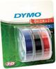 DYMO Original Prägeband | 3D schwarz | blau, rot und schwarz | 9 mm x 3 m 