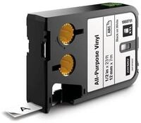 DYMO XTL Allzweck-Vinyletikett | 12 mm x 7 m | Schwarz auf Wei&szlig;