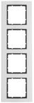 Hager B3 &ndash; Rahmen 4 Elemente Aluminium
