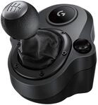 Logitech G Driving Force Schalthebel | 6 G&auml;nge, H-Schema, Leder-Schaltknauf,