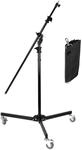 Walimex pro Galgenstativ mit Rollen, Tripod h&ouml;henverstellbar 130-390 cm,