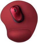 Trust Bigfoot Ergonomisches Mauspad mit Gelkissen 236 x 205 mm, Rot | Softgel