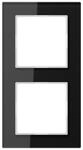 Jung Rahmen Glas 2fach Serie A Creation schwarz, 1 St&uuml;ck, AC 582 GL SW