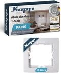 Kopp PARIS 1-fach Abdeckrahmen in Arktis-Wei&szlig; - 10 St&uuml;ck - 83 x 83 x 9,5 mm -