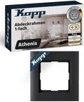 Kopp ATHENIS 1-fach Abdeckrahmen in Anthrazit - 86 x 86 x 9,5 mm - Rahmen f&uuml;r