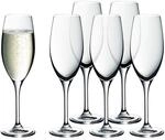 WMF Easy Plus Champagner-/ Sektgl&auml;ser Set 6-teilig, 250ml, Kristallglas,
