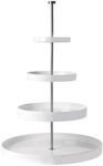 ASA 92153/146 Grande Keramik Etagere 4 stufig 58,5 x 41 x 28 x 20 x14,5 cm, Wei&szlig;
