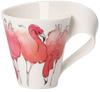 Villeroy und Boch NewWave Caffè Rosa Flamingo Becher mit Henkel Eisvogel,
