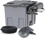 HEISSNER FPU16000-00 Mehrkammer-Teichfilter 60 x 40 cm mit integriertem 11 Watt