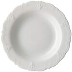 Hutschenreuther Baronesse Suppenteller mit Fahne, Estelle Wei&szlig;, 24 cm, 10124