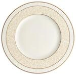 Villeroy & Boch Ivoire Speiseteller, runder Essteller mit Goldr&auml;ndern und Ornamenten