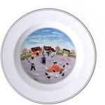 Villeroy und Boch Design Naif Suppenteller "H&uuml;hnerhof", 21 cm, Premium Porzellan,