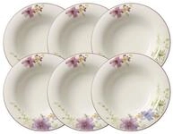 Villeroy & Boch Mariefleur Basic Suppenteller, Porzellan, Wei&szlig;, 25 x 25 x 9.20 cm, 6