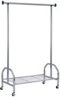 HAKU Rollgarderobe Chrom, Metall - Ma&szlig;e: B 120 cm x H 165 cm x T 50 cm, Style: