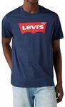 Levi's Herren Graphic Set-In Neck T-Shirt, Batwing Logo, Dress Blues, M
