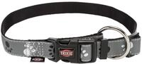 TRIXIE Silver Reflect Halsband &ndash; M&ndash;L, 35&ndash;55 cm/20 mm &ndash; schwarz/Silbergrau 