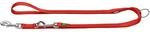 HUNTER Verstellbare Hundef&uuml;hrleine, Farbe: rot, 3-fach verstellbar, robustes Nylon,