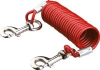 Trixie 22945 Hofleine mit Spiralkabel, 5 m, rot