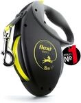flexi&reg; Giant L Hunde Roll-Leine, 8m Gurt, schwarz/neon-gelb | F&uuml;r die Gro&szlig;en: Die