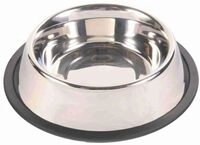 Trixie 24853 Edelstahlnapf, Gummiring, 0,9 l/&oslash; 23 cm