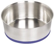 Nobby Edelstahlnapf HEAVY, rutschfest &Oslash; 27,0 cm 3,90 ltr., Silber, Blau