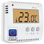 ELEKTROBOCK PT14 Digitaler Raumthermostat 230V | Ein Knopfdruck - Temperaturwechsel 