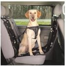 TRIXIE Auto-Schondecke mit Seitenteilen, halb - schwarz/beige 0,5 &times; 1,45 m