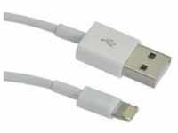 Microconnect LIGHTNING1 USB-Kabel, 1 m, USB A, 2.0, Stecker/Stecker, Weiß