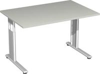 Gera M&ouml;bel S-617102-LG/SI Schreibtisch Lissabon, 120 x 80 x 68-82 cm,