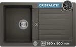 SCHOCK K&uuml;chensp&uuml;le Typos D-100 in Asphalt I Granitsp&uuml;le f&uuml;r 45 cm Unterschrank I