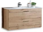 BEST Waschbeckenunterschrank h&auml;ngend mit Waschbecken in Wildeiche Optik - Bad