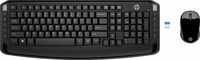 HP 3ML04AA#ABD, HP 300 Wireless Keyboard and Mouse Bundle, schwarz